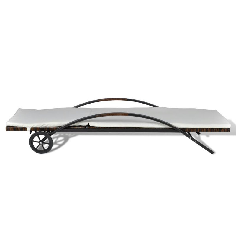 Chaise longue inclinable de 78,7 po Vivanco, Brun