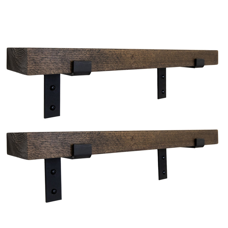 Étagère en chêne 2 pièces Emerald Lee, H 2 po x l 61 po x P 6 po