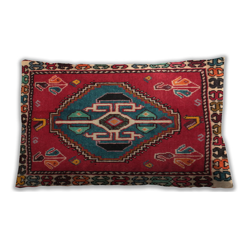Floral Throw Pillow, Microsuede