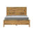 Hibir Rustic Solid Pinewood Bed Frame with Protective Top Trim, Modern Farmhouse Master Bedroom Platform Bed, Heavy-Duty Slat Support Base, No Box Spring Needed, Premium Style-123297192-123418554