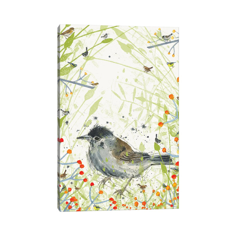Warbler by Michelle Campbell - Wrapped Canvas Gallery-Wrapped Canvas Giclée, 66.04 cm H x 45.72 cm W x 3.175 cm D