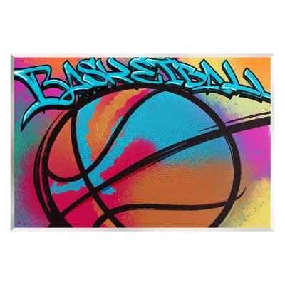 Art urbain sur plaque de basketball urbain par Marcus Prime