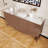 Modern Wooden Wave Texture Sideboard With Adjustabel Shelves，Marble-Like Sticker Counter Top And Metal Cabinet Legs