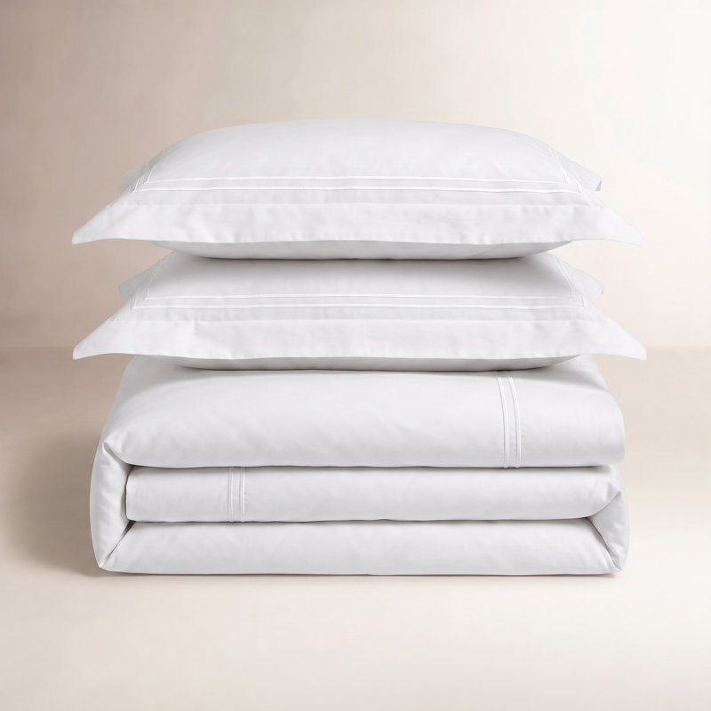 Azalia Traditional Duvet Cover, White, King