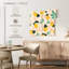 Motif Yarlin citron et fleurs