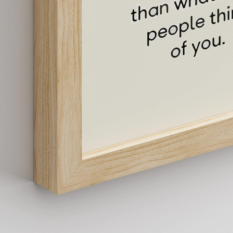 «Duotone Inspirational Saying Motto», reproduction encadrée de 4 pièces, H 14 po x l 11 po x P 1 po, Encadré naturel