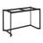 Garey Glass Top Metal Base Writing Desk-424784082
