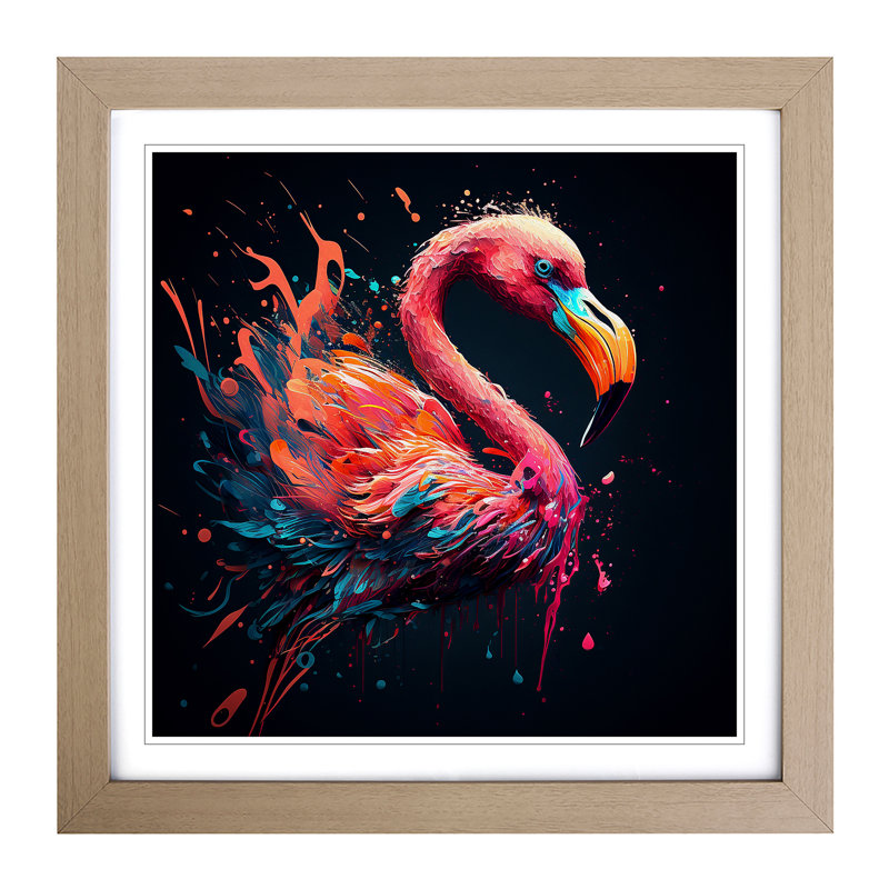 1 Piece Single Picture Frame Wall Art, Oak