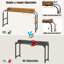 Adjustable Height Iron Drafting Table with Built-In Electrical Outlet-353518210
