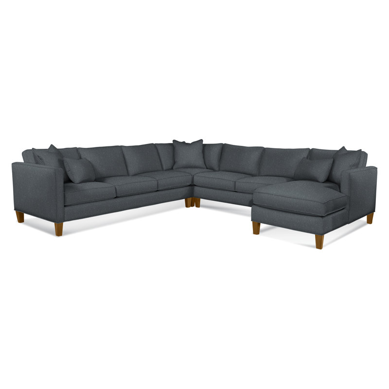 Sectional, Gray Sugar Performance; 0863-84, Right Hand Facing, Havana