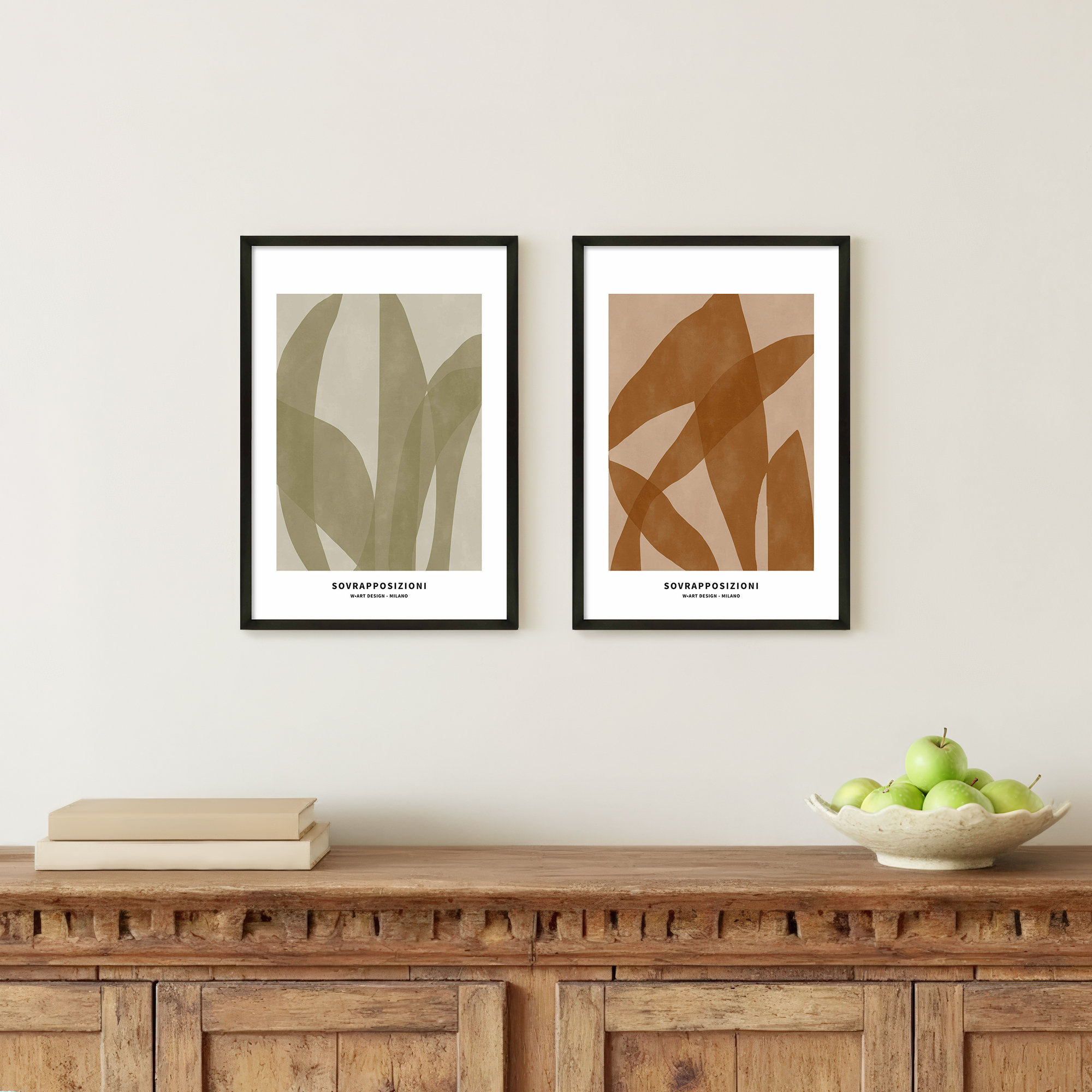 Marine Flora 3 And 4, 10" H x 7" W x 1.25" D, Black