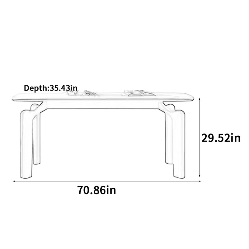 Galaz, 29.52"H x 70.86"L x 35.43"W