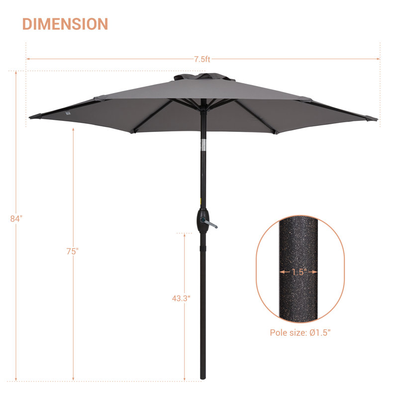 Parasol 90 po Doreon, Gris