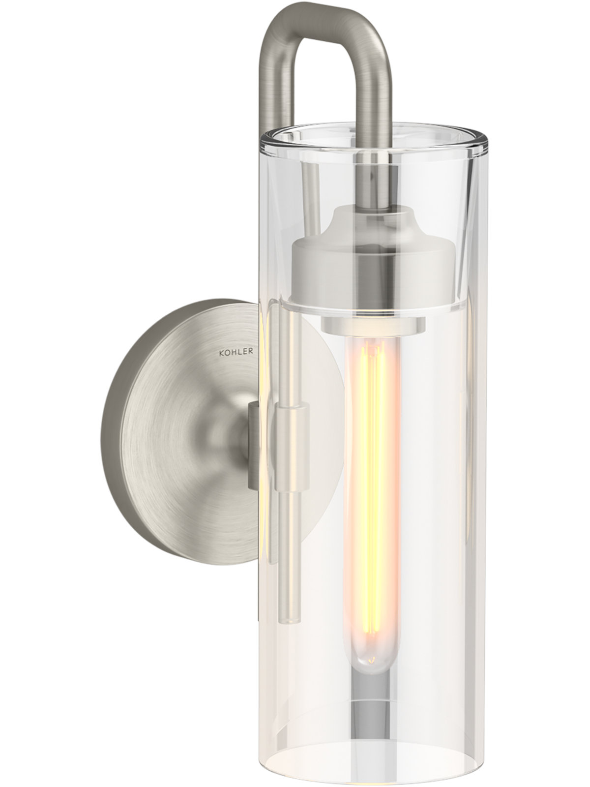 Kohler Purist Single Light Armed Sconce, Brushed Nickel