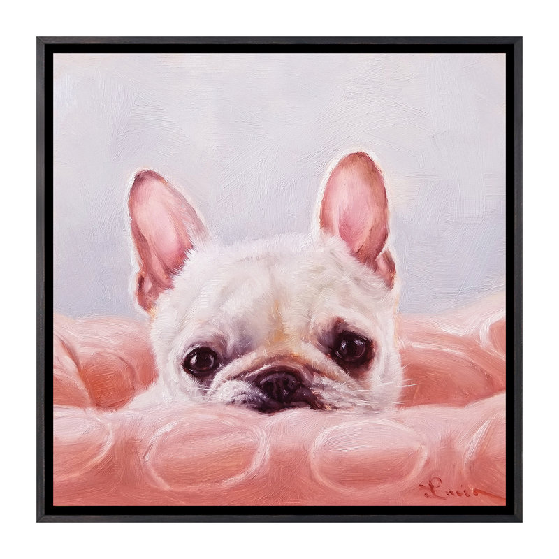 «My Happy Place» par Lucia Heffernan - reproduction d'art, Pas de tapis, Toile avec cadre noir patiné
