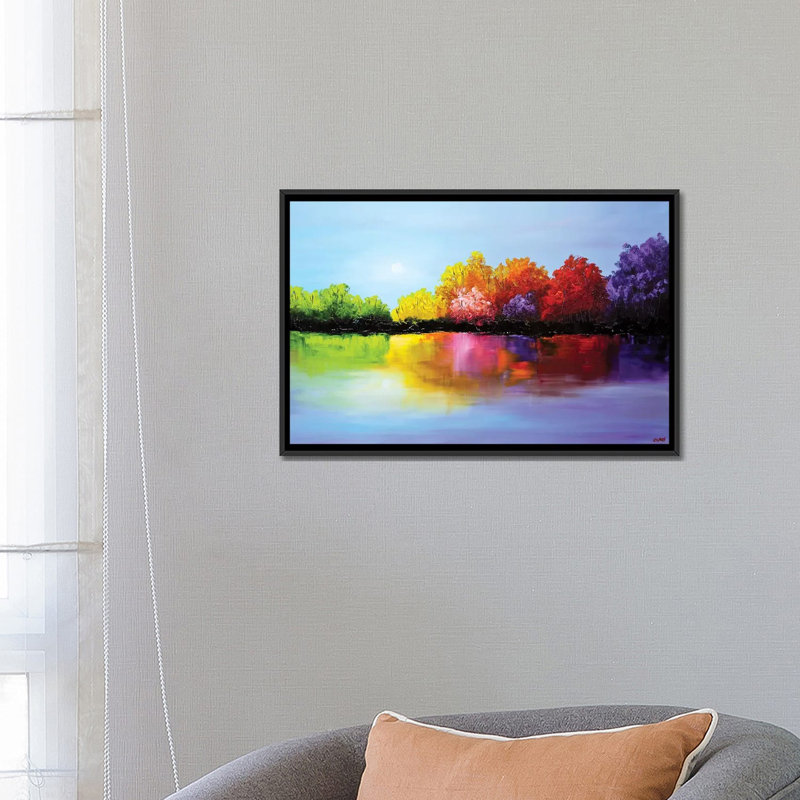 «Swiger Heaven», reproduction sur toile, H 18 po x l 26 po x P 1,5 po, Toile encadrée noire, Pas de tapis