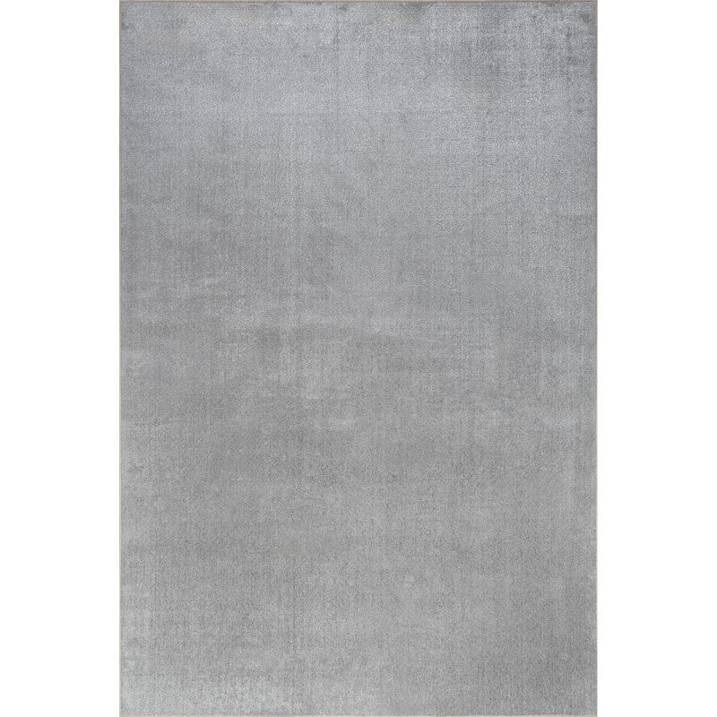 Argelia Solid Machine Washable Area Rug, Rectangle 6'7" x 9'