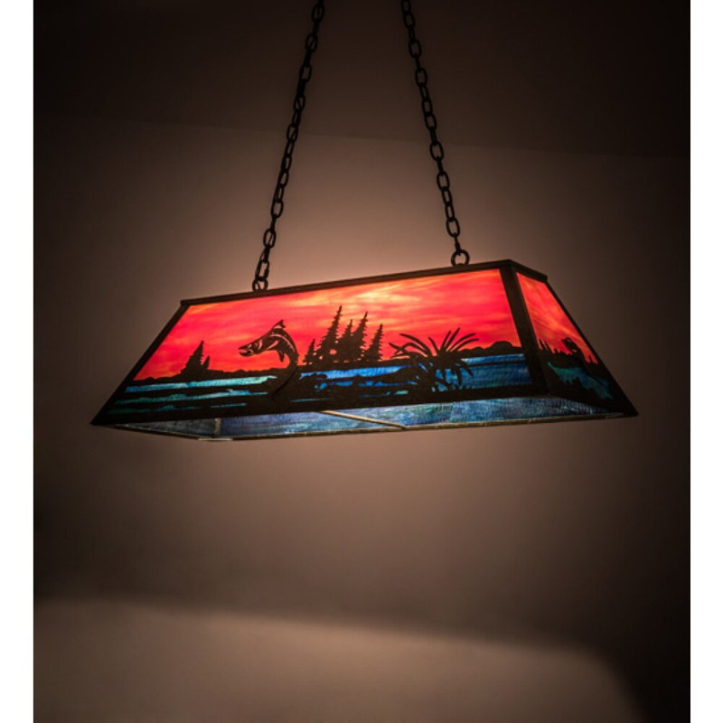 Trout And Fisherman 6 - Light Pendant