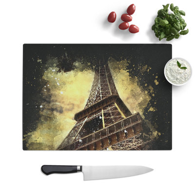 Eiffel Tower Vol.7 Paint Splash Chopping Board