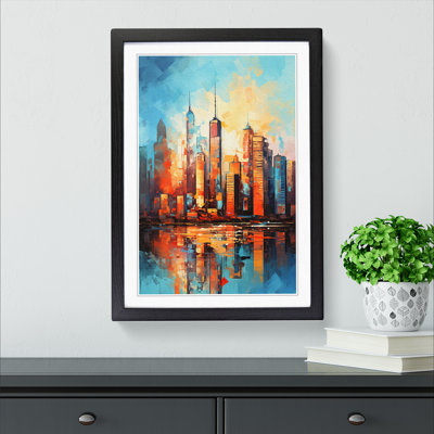 Skyline Gestural No.2 - Framed Print