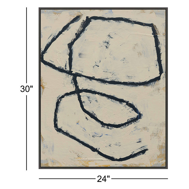 Twisted 4, 5, 6 by Jacques Pilon - 3 Piece Print Set, Black Framed Canvas, 30" H x 24" W x 1.25" D