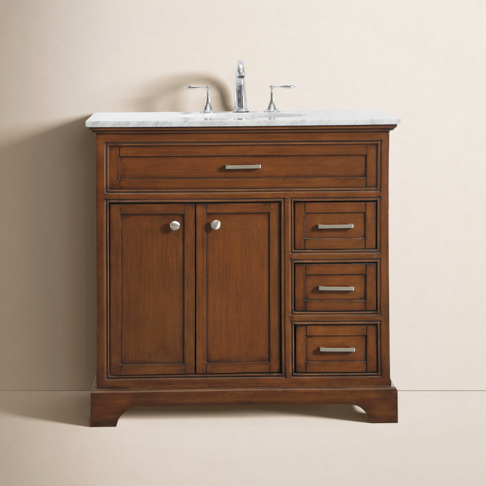 Hermes 36'' Single Bathroom Vanity, Teak