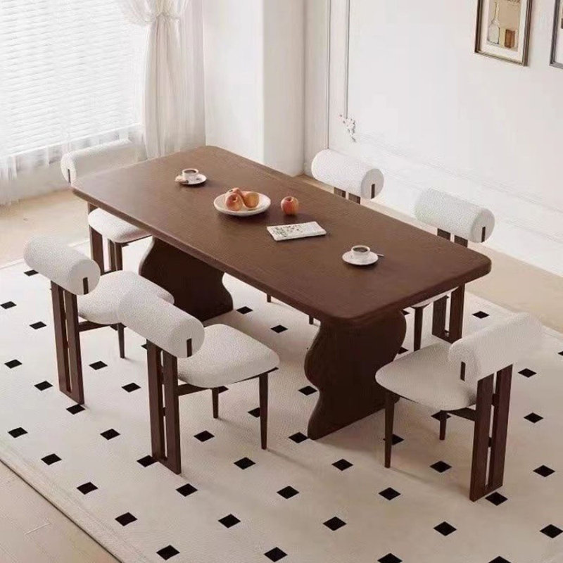 Table à manger et chaises en bois de frêne massif, H 29,52 po x L 70,86 po x l 31,49 po