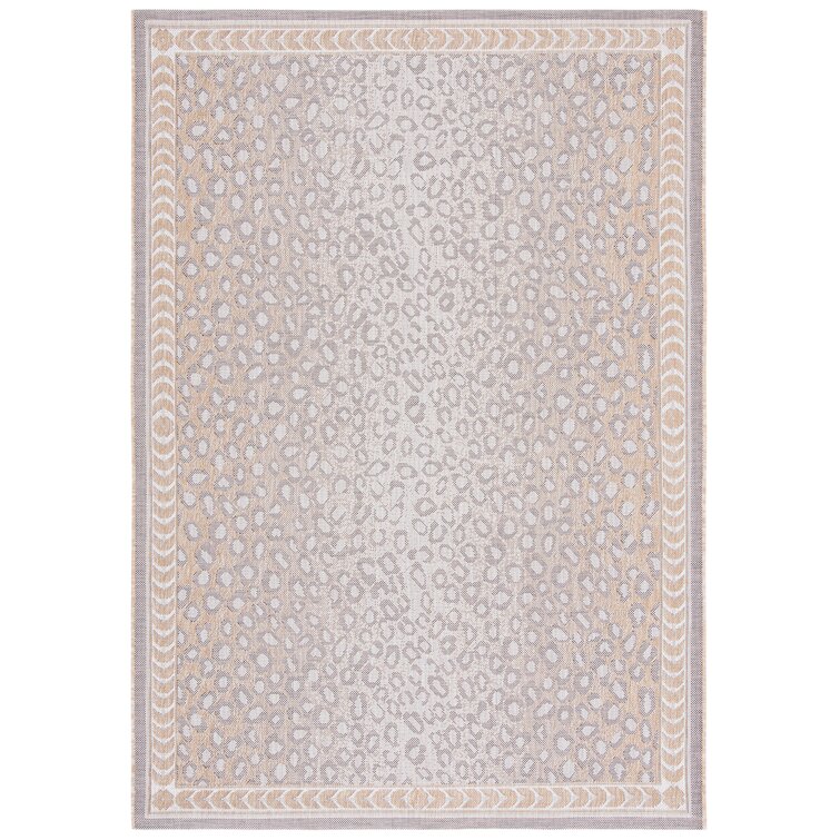 Kendall Geometric Indoor / Outdoor Tan Area Rug Mistana Rug Size: Rectangle 4' x 6