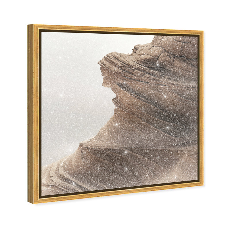 Stoic Sandstone I Print by Oliver Gal, 13"H x 13"W, Gold Floater Frame