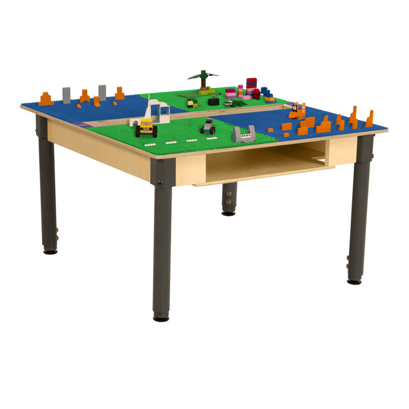 Table de jeu Time-2-Play, Bleu et vert, H 29,5 po x L 35 po x l 31 po