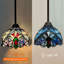 Luminaire suspendu Tiffany, vitrail brun de style victorien 8 po-2006554501-2006554522-2006554500