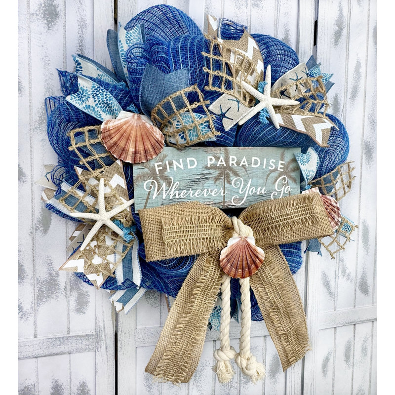 Couronne en toile de jute Find Paradise 16 po