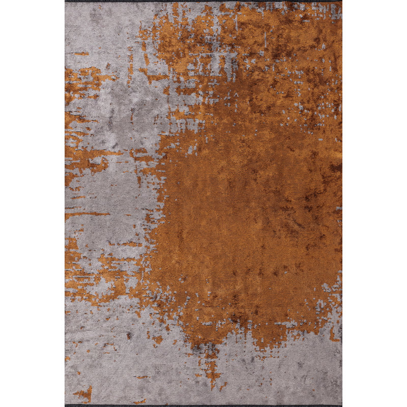 Tapis orange / gris Rapture, Rectangle 7 pi 10 po x 9 pi 10 po