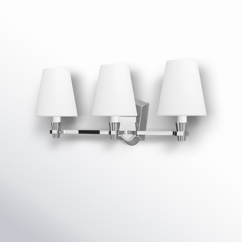 3 - Light Dimmable Vanity Light, Polished Nickel