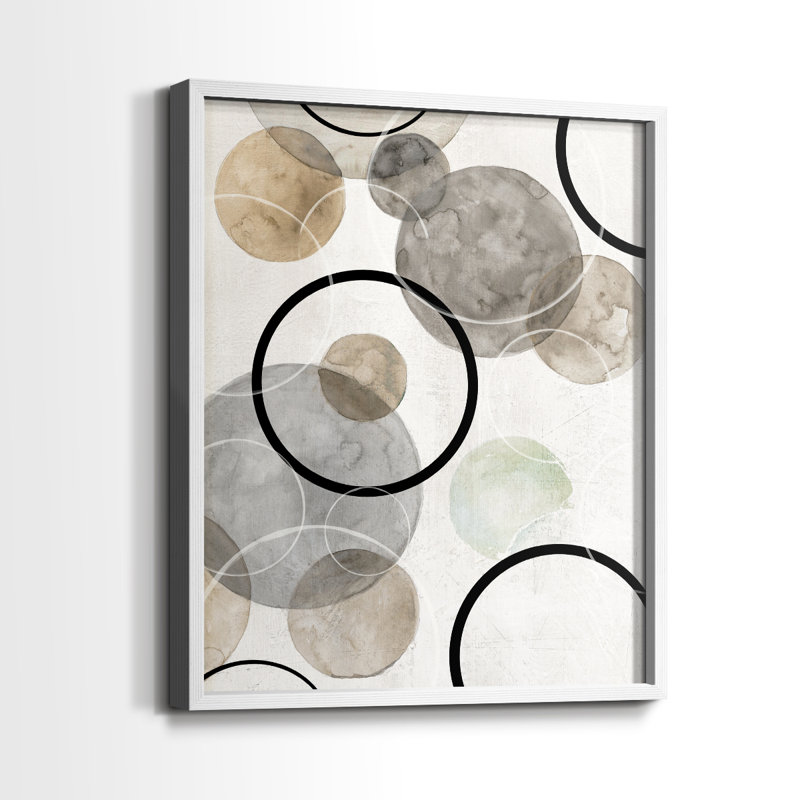 Impression encadrée Bubbles II - bois massif, H 11 po x l 9 po, Blanc