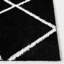 Tapis noir et blanc à motif géométrique-1644539956