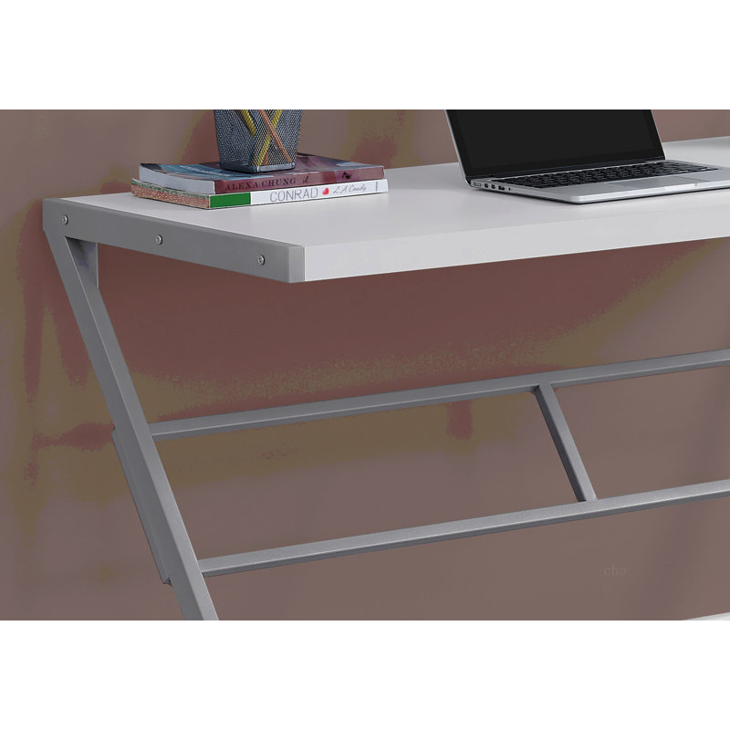 Bureau d'ordinateur, bureau personnel, ordinateur portable, L 48 po, stratifié de travail, métal, contemporain, moderne