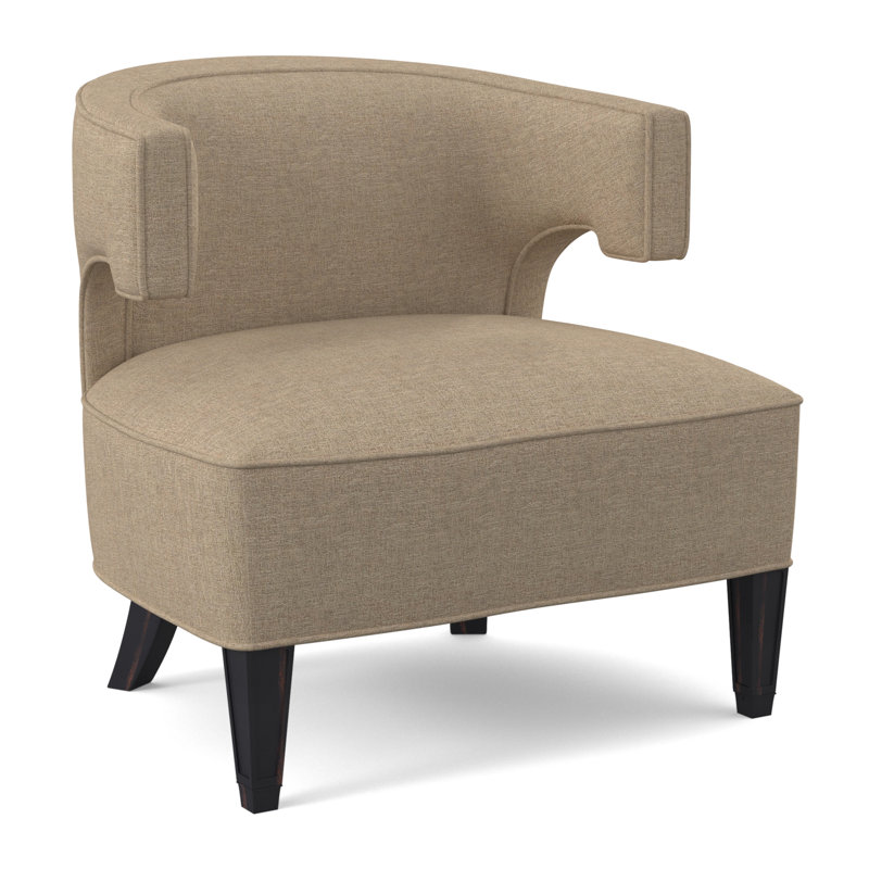 Chaise Laurel, Ébène vintage, 100 % polyester lin Elise