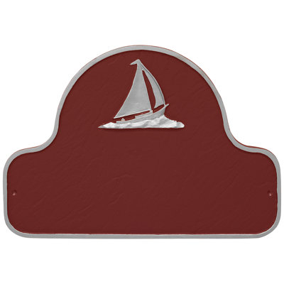 Sailboat Arch Address Sign Plaque