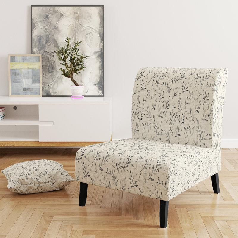 Fauteuil de chambre Floral, Pantoufle sans accoudoirs
