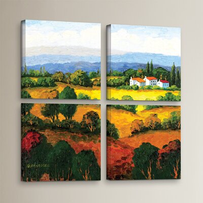 Golden Hills 4 Piece Painting Print on Wrapped Canvas Set -  Alcott HillÂ®, ALCT4830 27802472