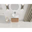 Meuble-lavabo mural 24 po avec lavabo d'art en céramique et porte à fermeture en douceur, emballage KD, contreplaqué-1910814019-1910814020