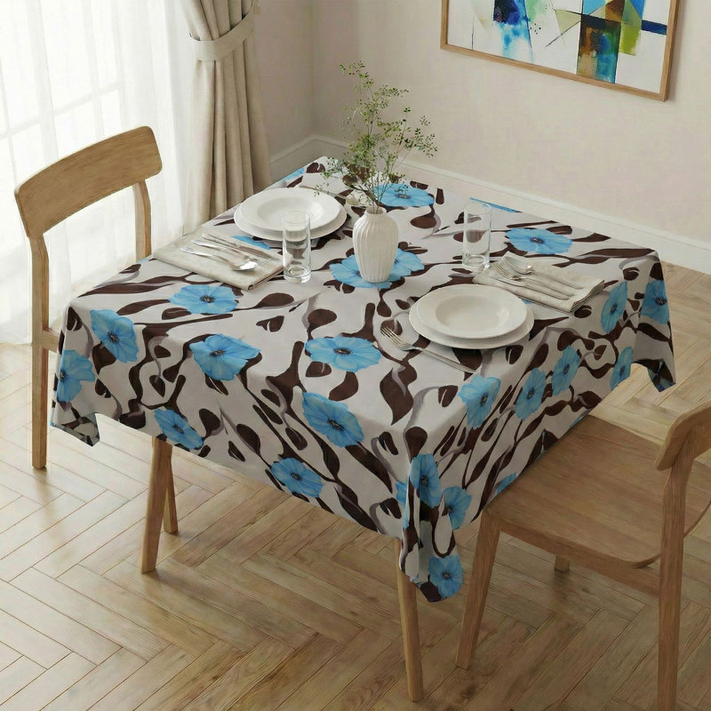 Elegant Tablecloth (55 x 55 Inches), 65% Cotton / 35% Polyester, Easy Clean, Machine Washable at 86°F, Tumble Dryer Safe, Ironable | Perfect for Dining Table & Special Occasions, Durable & Stylish Design