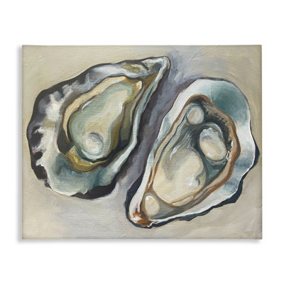 «Two Oysters Traditional», art mural sur toile par Daphne Polselli bp-907_CN