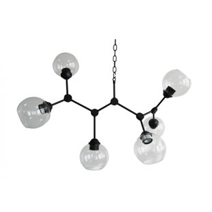 Corrigan Studio® Ch5711side 6Bk6 Light Compound Chandelier In Bk