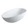 59"L x 30.7"W x 21.3"H Solid Surface Freestanding Oval Tub with Overflow and Drain
