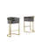 Maebelle Velvet Barstool 29" (Single Chair)-329666209-329666214