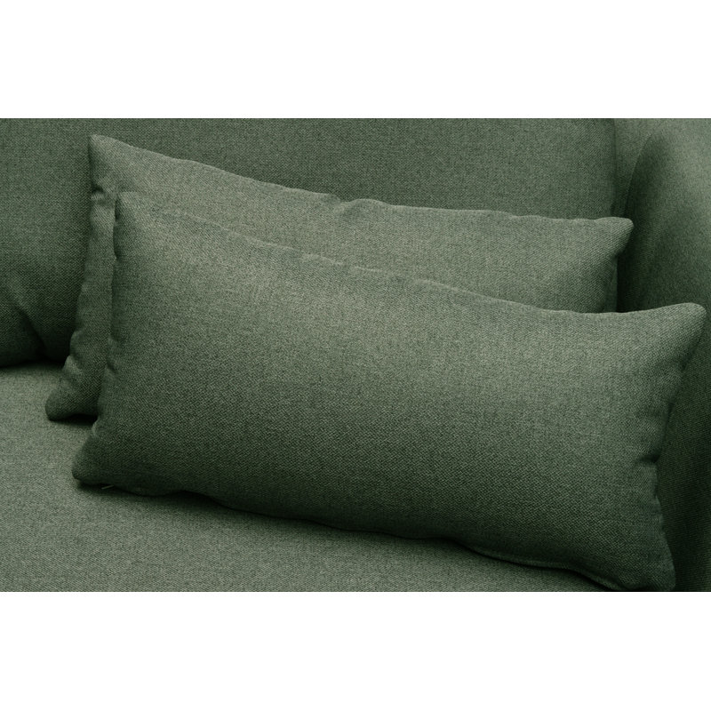 Cahoe Corner Sofa in Cord Fabric, Right Hand Facing, Polyester, Dark Green
