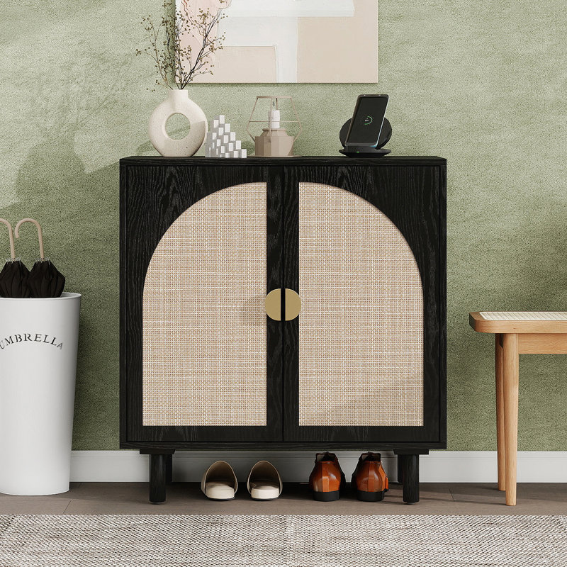 2-Door Accent Cabinet, Black