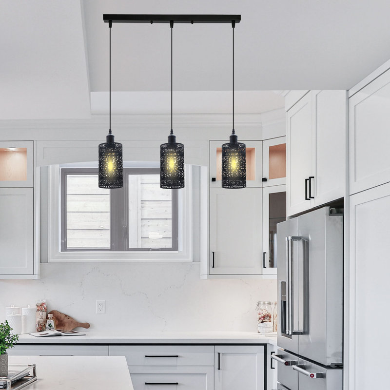 Lulette 3 - Light Kitchen Island Pendant, Black